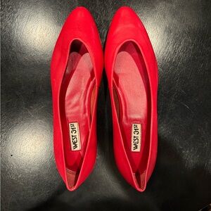 vintage red ballet flats